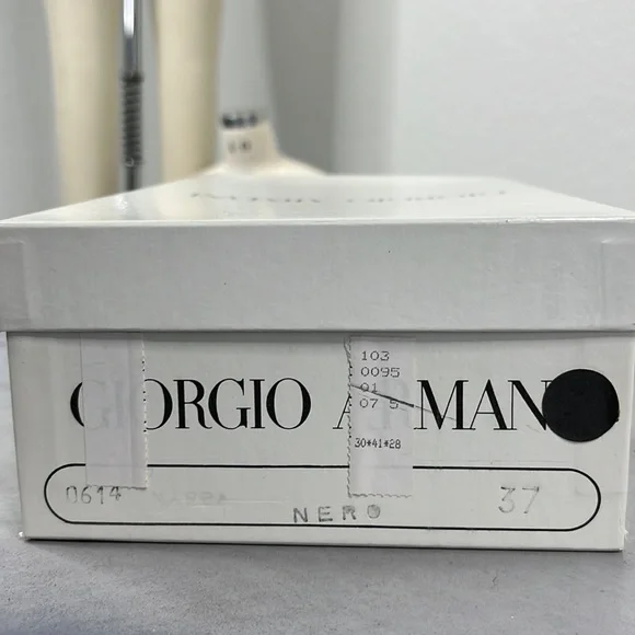 Giorgio Armani Mesh Leather Toe Cap D’Orsay Flats - Picture 10 of 10